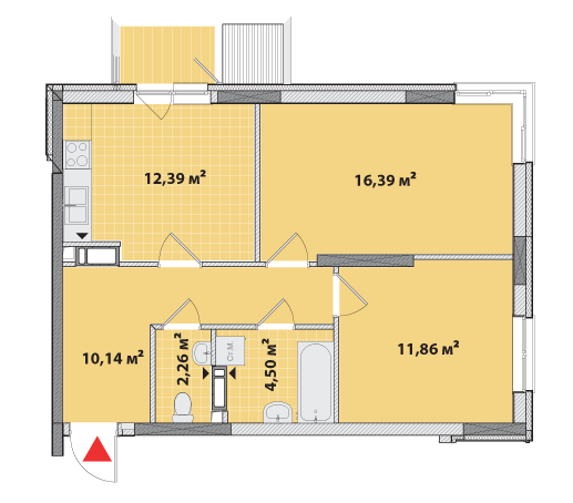 2-кімнатна 60.25 м² в ЖК Академ-Квартал від 37 990 грн/м², Київ