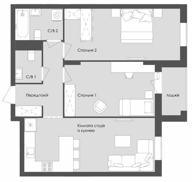 2-кімнатна 70.12 м² в ЖК Avalon Zelena Street від 17 100 грн/м², Львів