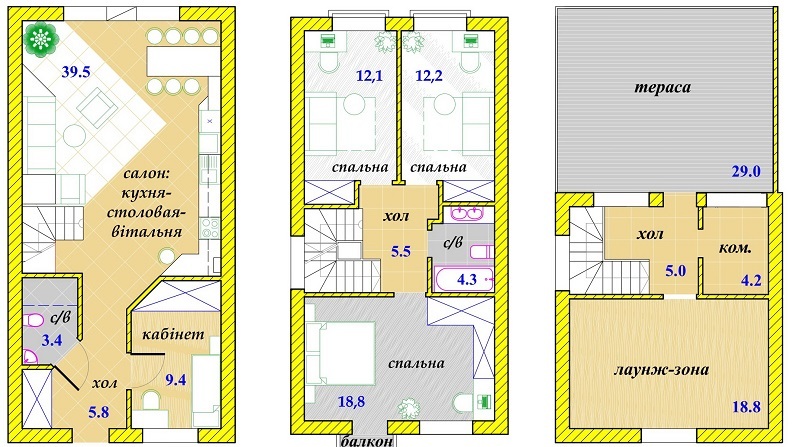 Таунхаус 140 м² в КМ Riviera від 21 929 грн/м², смт Гостомель