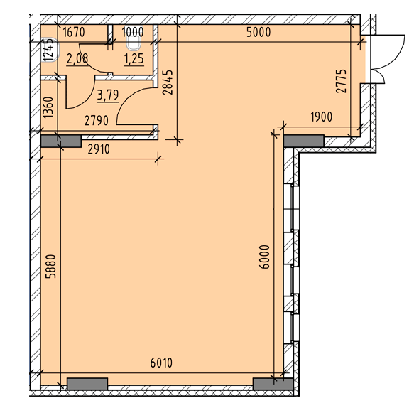 Офис 56.15 м² в ЖК Америка от 25 488 грн/м², Львов