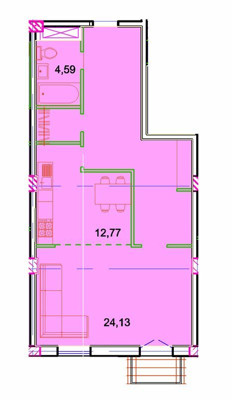 1-кімнатна 70.71 м² в ЖК Central Park від 30 850 грн/м², Дніпро