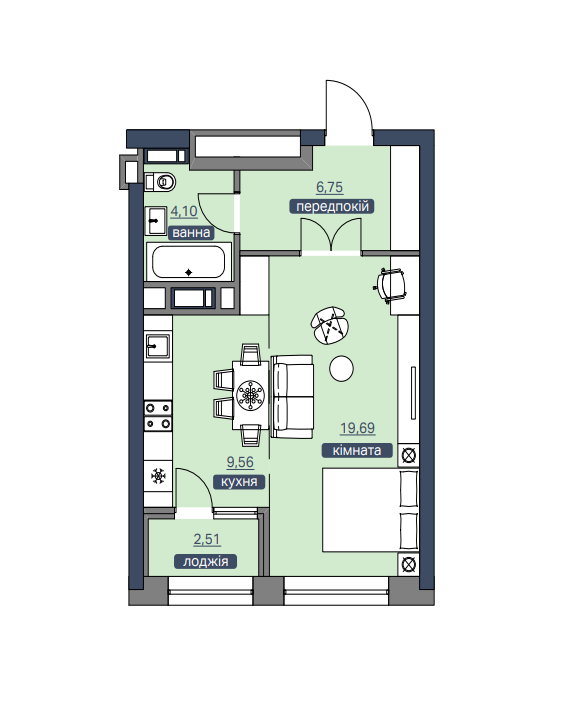 1-кімнатна 42.61 м² в ЖК Метрополіс від 34 887 грн/м², Київ