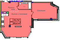 1-кімнатна 83.5 м² в ЖК Comfort City Рибінський від 23 000 грн/м², Дніпро