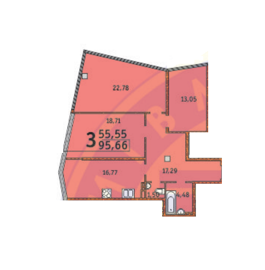 3-комнатная 91.65 м² в ЖК Costa fontana от 32 650 грн/м², Одесса