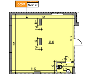 Офіс 55.66 м² в ЖК Америка від 21 968 грн/м², Львів