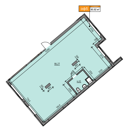 Офис 90.92 м² в ЖК Америка от 20 390 грн/м², Львов
