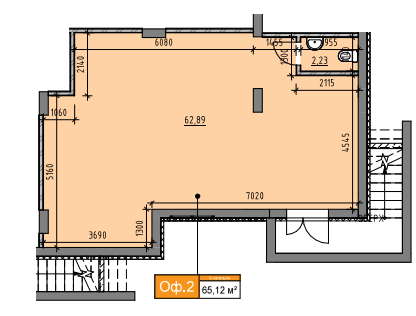 Торговельне приміщення 65.12 м² в ЖК Америка від 23 707 грн/м², Львів