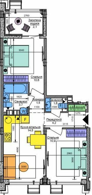 2-кімнатна 49.1 м² в ЖК Respublika від 43 800 грн/м², Київ