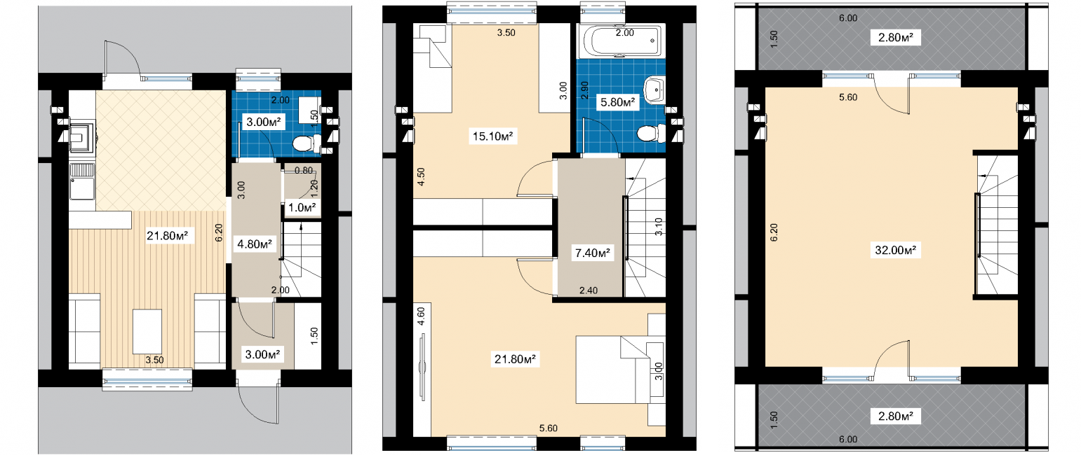 Таунхаус 124 м² в КП Family Town от 17 097 грн/м², Черновцы