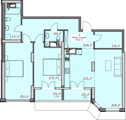 3-кімнатна 98.7 м² в ЖК Елегія Парк від 30 800 грн/м², Одеса