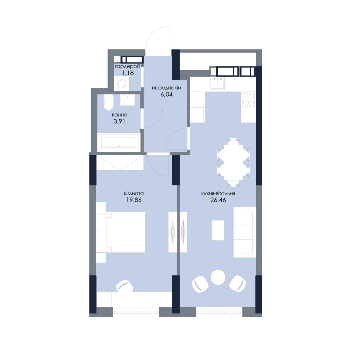 1-комнатная 57.45 м² в ЖК Новый Автограф от 38 934 грн/м², Киев