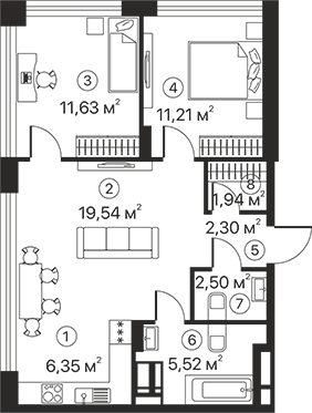 3-кімнатна 60.99 м² в ЖК Terracotta від 27 100 грн/м², Київ