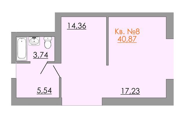 1-комнатная 40.87 м² в ЖК Европейский квартал от 12 300 грн/м², Житомир