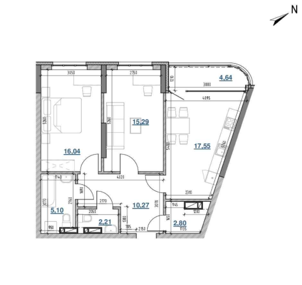 2-кімнатна 73.91 м² в ЖК Берег Дніпра від 37 150 грн/м², Київ