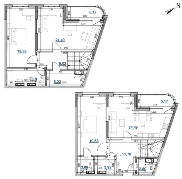 Дворівнева 136.41 м² в ЖК Берег Дніпра від 38 034 грн/м², Київ