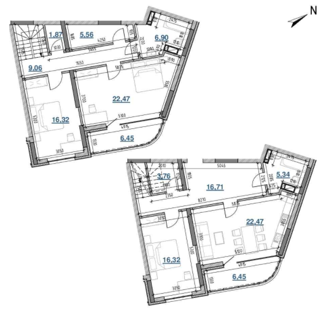 Двухуровневая 139.68 м² в ЖК Берег Днепра от 38 707 грн/м², Киев