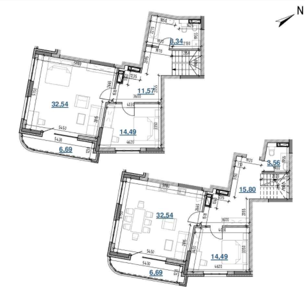 Двухуровневая 146.71 м² в ЖК Берег Днепра от 36 774 грн/м², Киев