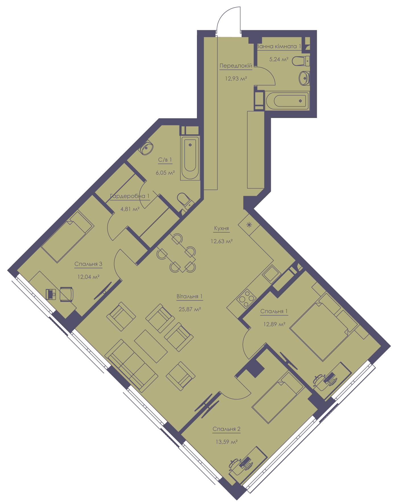 4-комнатная 108.14 м² в ЖК Franklin Concept House от 40 050 грн/м², Киев