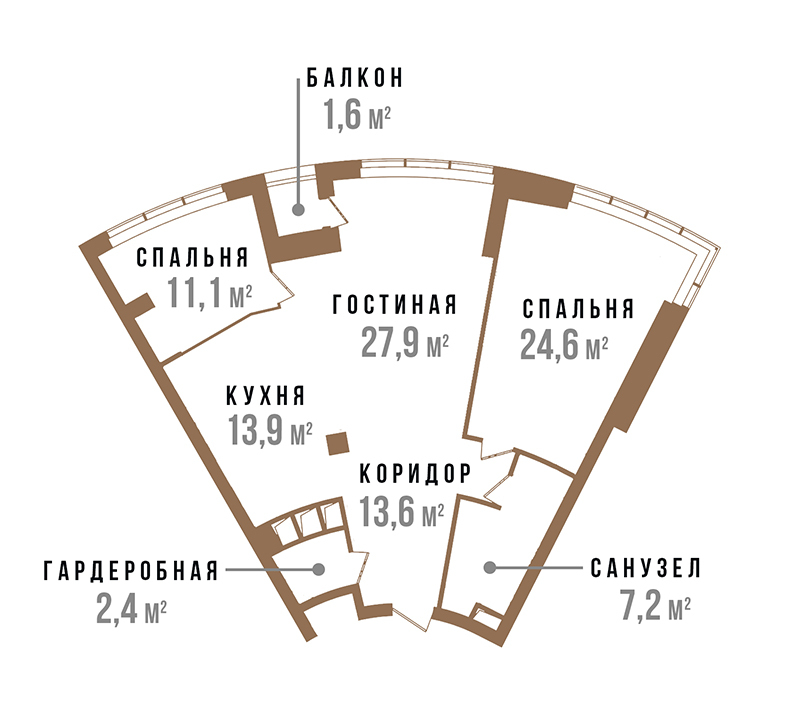 3-кімнатна 100.6 м² в ЖК Skyline від 78 300 грн/м², Київ