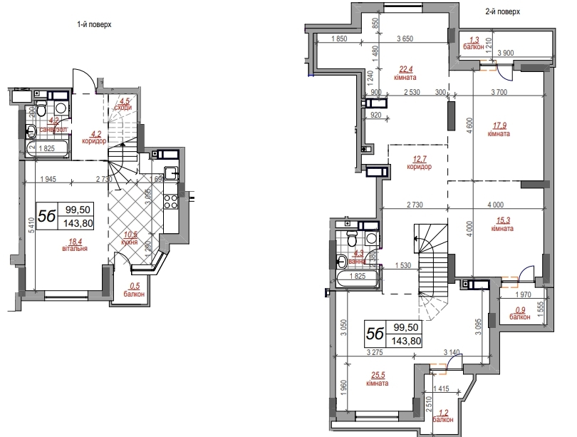 Двухуровневая 143.8 м² в ЖК West House от 42 550 грн/м², Киев