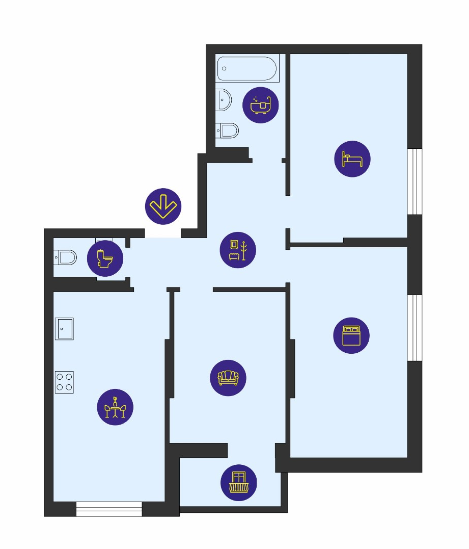 3-комнатная 83.58 м² в ЖК Отрада от 23 150 грн/м², Киев