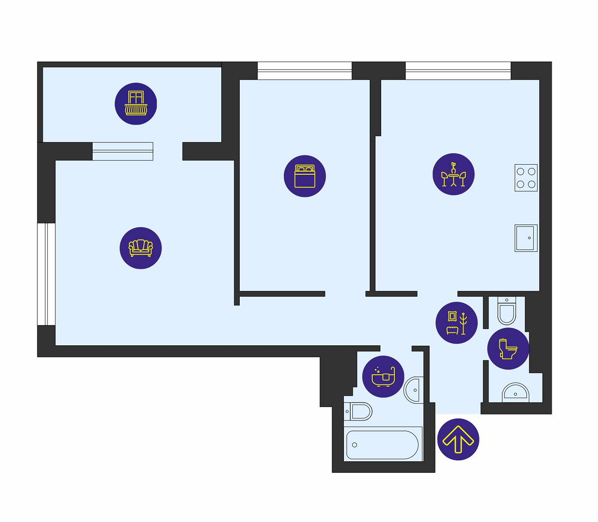 2-кімнатна 66.29 м² в ЖК Урлівський-1 від 30 906 грн/м², Київ