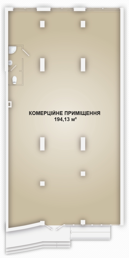 Приміщення вільного призначення 194.1 м² в ЖК LYSTOPAD від 14 600 грн/м², Івано-Франківськ
