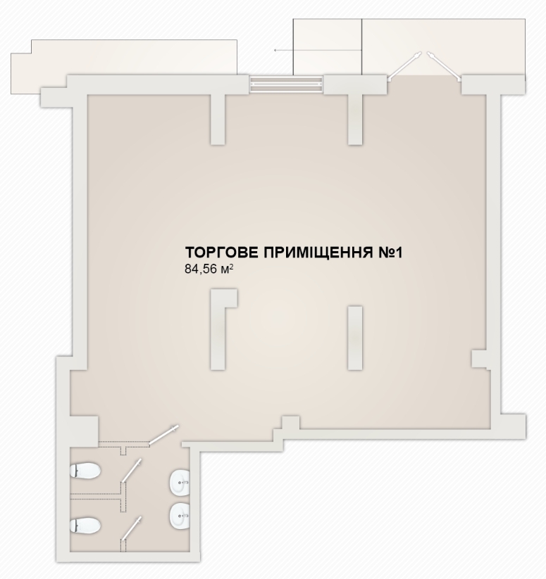 Приміщення вільного призначення 84.56 м² в ЖК Sonata від 12 700 грн/м², Івано-Франківськ