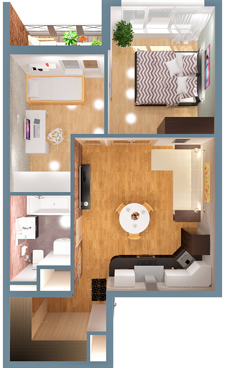 2-кімнатна 45 м² в ЖК А12 на Симоненка від 15 600 грн/м², м. Бровари