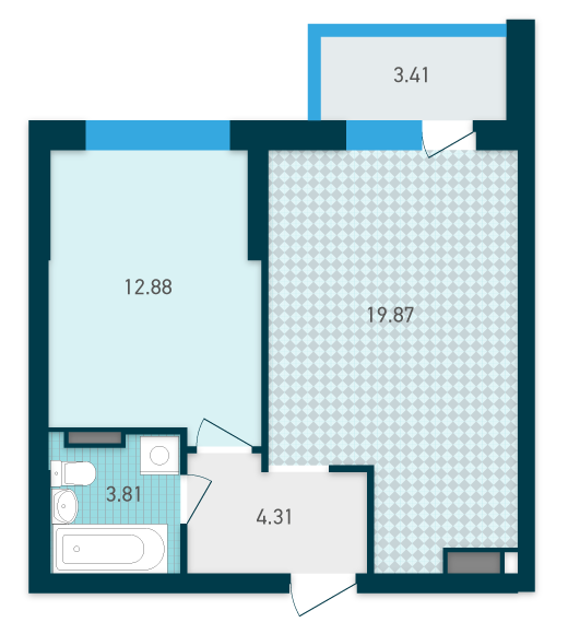 1-кімнатна 44.28 м² в ЖК GENESIS від 25 418 грн/м², Київ