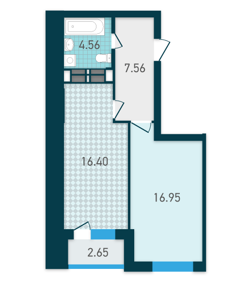 1-комнатная 48.12 м² в ЖК GENESIS от 30 650 грн/м², Киев