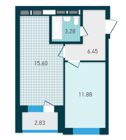 1-кімнатна 40.04 м² в ЖК GENESIS від 33 345 грн/м², Київ