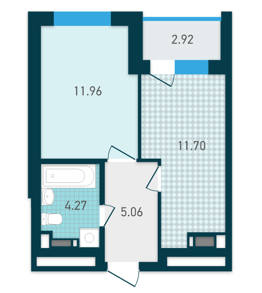 1-комнатная 35.91 м² в ЖК GENESIS от 28 880 грн/м², Киев