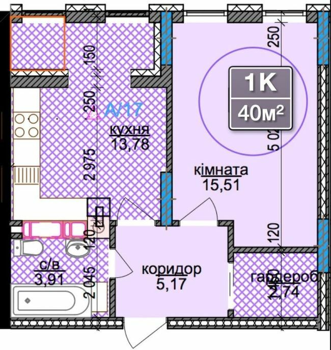 1-кімнатна 40 м² в ЖК River Park 3 від забудовника, Івано-Франківськ