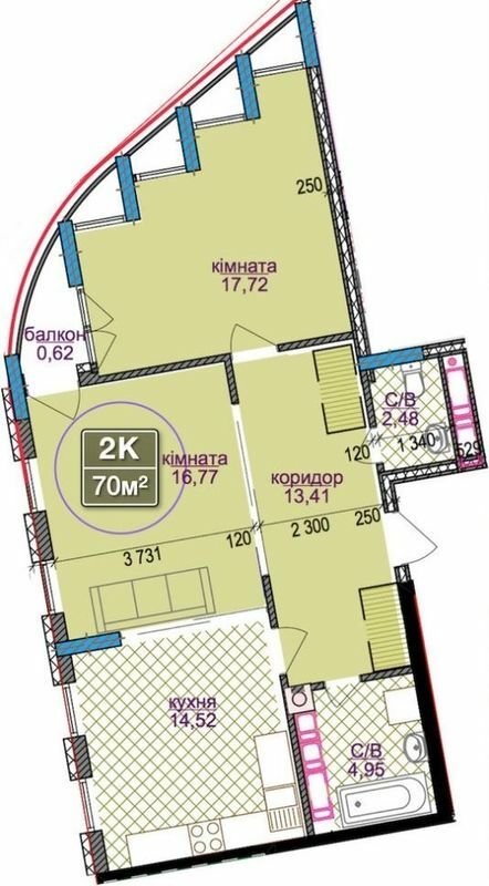 2-кімнатна 70 м² в ЖК River Park 3 від забудовника, Івано-Франківськ