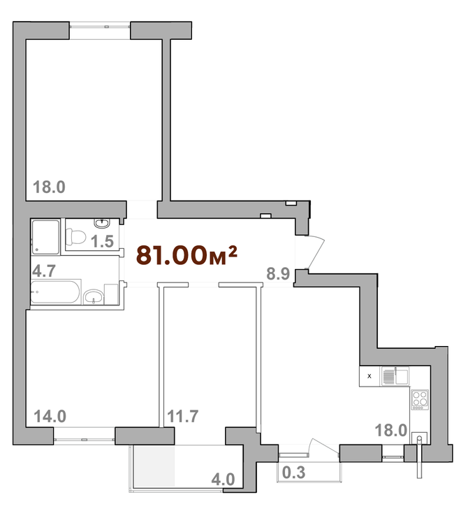 3-комнатная 81 м² в ЖК Опрышевская Слобода от 9 600 грн/м², Ивано-Франковск