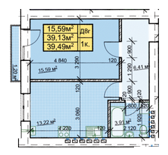 1-комнатная 39.49 м² в ЖК Парковый городок от 13 700 грн/м², Ивано-Франковск