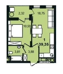 1-комнатная 39.35 м² в ЖК Tiffany apartments от 32 450 грн/м², Львов
