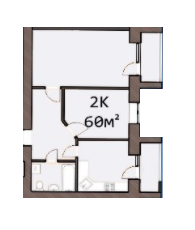 2-комнатная 60 м² в ЖК Затишна оселя от 11 500 грн/м², с. Волчинец