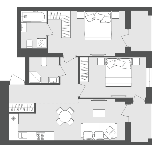 2-кімнатна 69.96 м² в ЖК Avalon Zelena Street від 20 700 грн/м², Львів