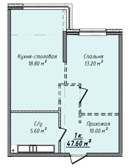 1-кімнатна 47.6 м² в ЖК Mandarin ART від 31 500 грн/м², Одеса