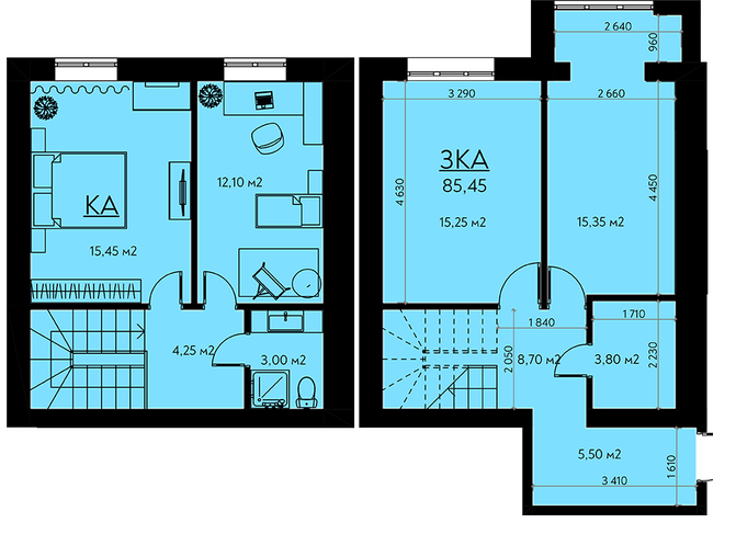 Дворівнева 85.45 м² в ЖК Молодіжне містечко від 16 500 грн/м², с. Крюківщина