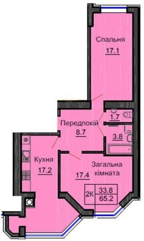 2-кімнатна 65.2 м² в ЖК Sofia Nova від 25 000 грн/м², с. Новосілки