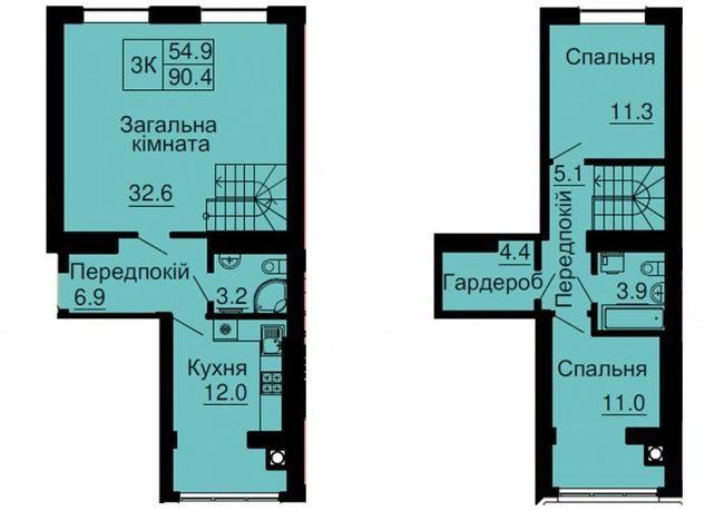 Дворівнева 90.4 м² в ЖК Sofia Nova від 35 000 грн/м², с. Новосілки