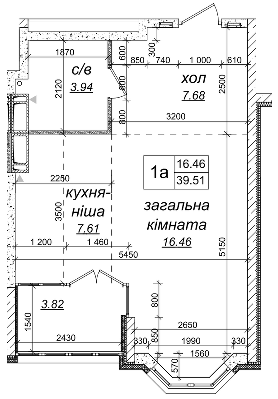 1-комнатная 39.51 м² в ЖК Одесский бульвар от 21 500 грн/м², с. Новоселки