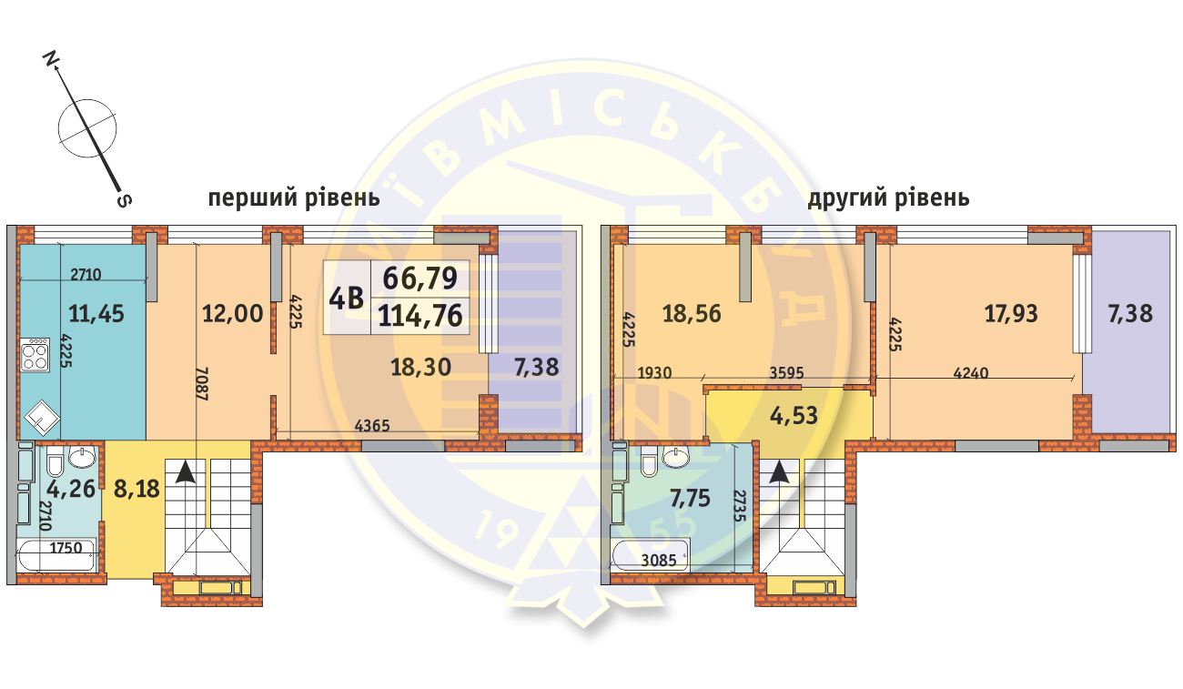 Дворівнева 114.75 м² в ЖК Урлівський-2 від 23 882 грн/м², Київ