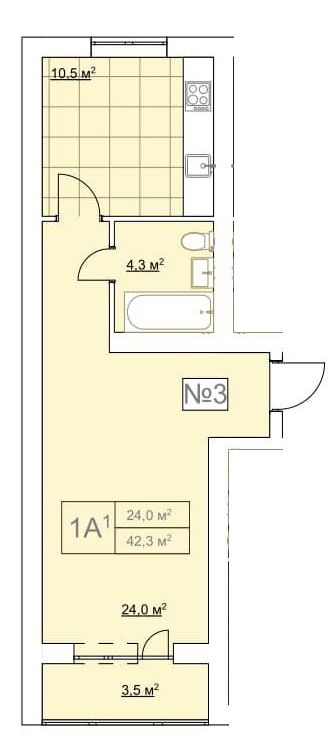 1-комнатная 42.3 м² в ЖК Гранд Виллас от 11 700 грн/м², пгт Ворзель