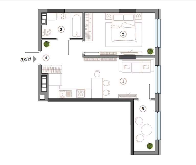 1-комнатная 51.37 м² в ЖК АРСЕНАЛ House от 100 000 грн/м², Киев