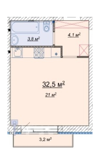 1-комнатная 32.5 м² в ЖК Дмитрий-Александровский от 18 900 грн/м², с. Ходосовка