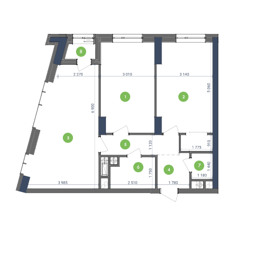 2-комнатная 72.12 м² в ЖК Метрополис от 36 361 грн/м², Киев